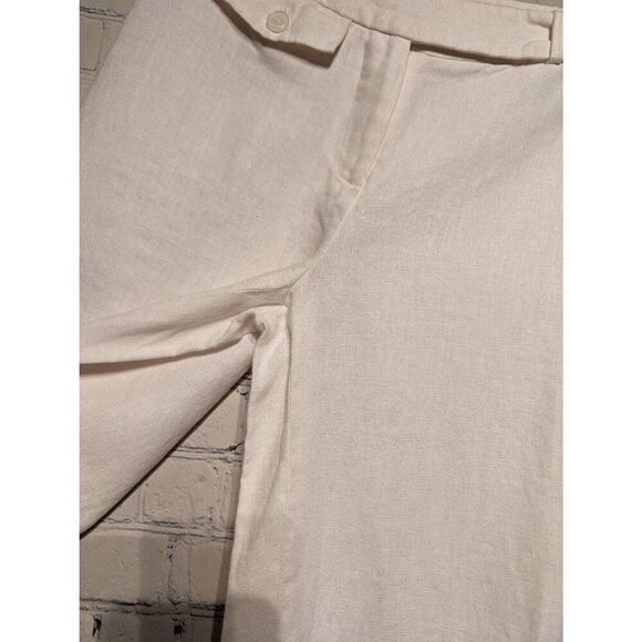 Michael Kors white linen wide leg capris size 2 * - Picture 3 of 4